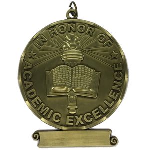 3 Inch Excellence Sculptured Medal in Gold