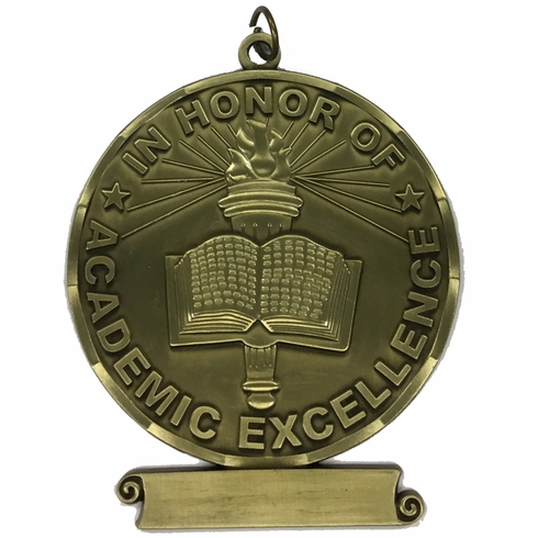 3 Inch Excellence Sculptured Medal in Gold