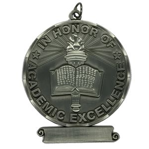3 Inch Excellence Sculptured Medal in Silver