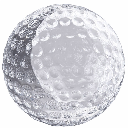 3 INCH OPTICAL CRYSTAL GOLF BALL PAPERWEIGHT
