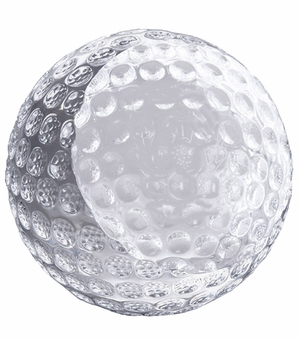 3 INCH OPTICAL CRYSTAL GOLF BALL PAPERWEIGHT