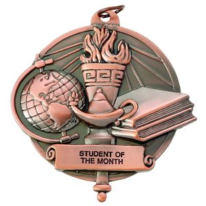 3 Inch Scholastic Sculptured Medal in Bronze