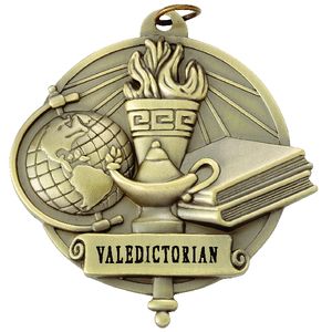 3 Inch Scholastic Sculptured Medal in Gold