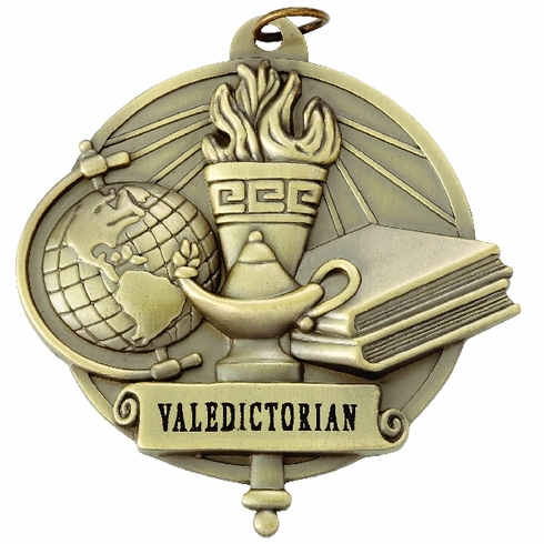 3 Inch Scholastic Sculptured Medal in Gold