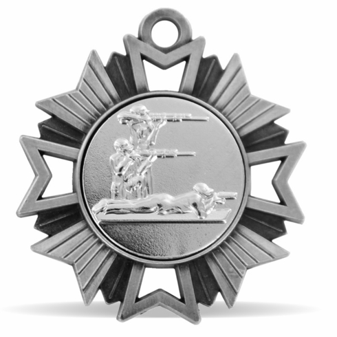 3-POSITION SHOOTING MEDAL, SILVER