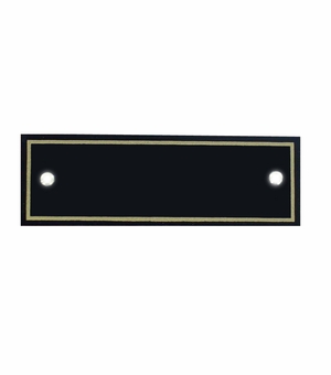 3 X 1 Inch Black Screened Aluminum Plate in Gold
