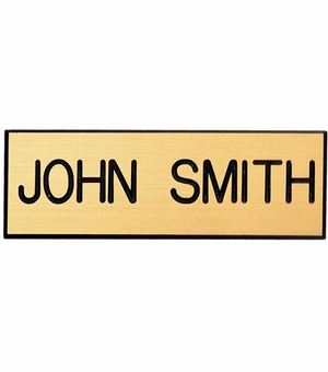 3 X 1 INCH CLUTCH BACK FINDING PIN GOLD PLASTIC NAME BADGE