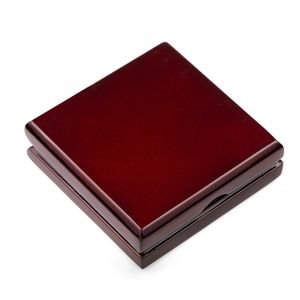 3 X 1 INCH ROSEWOOD PIANO FINISH COIN\MEDAL BOX