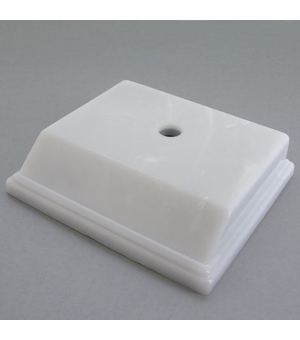 3 X 3-1/2 WHITE PLASTIC MARBLEIZED BASE