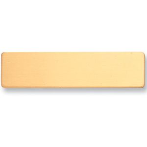 3 X 3/4 INCH CLUTCH BACK FINDING SATIN BRASS NAME BADGE