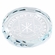 3" x 3/4" INCH ROUND CRYSTAL PAPERWEIGHT CUT AND BEVELED EDGE