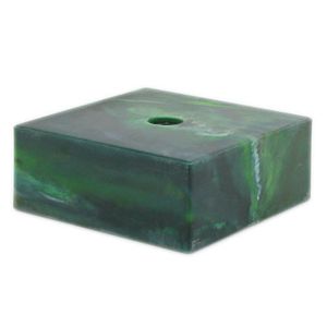 3 X 3 X 1-1/4 MARBLEIZED GREEN BASE