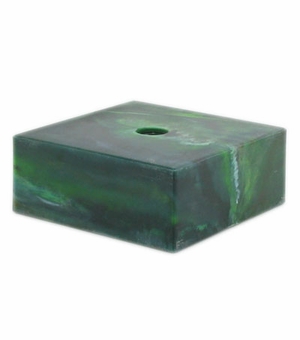 3 X 3 X 1-1/4 MARBLEIZED GREEN BASE