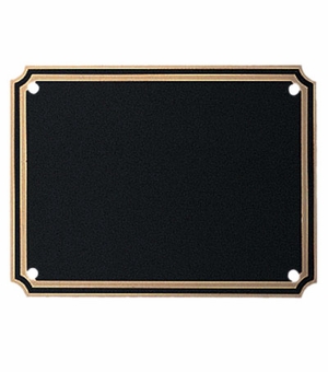 3 X 4 Inch Black Screened Brass Plate