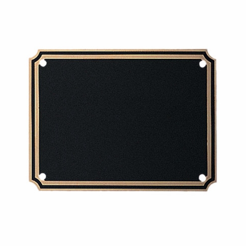 3 X 4 INCH BLACK SCREENED BRASS PLATE