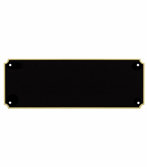 3 x 8 1/2 INCH BLACK BRASS PERPETUAL ENGRAVING PLATE