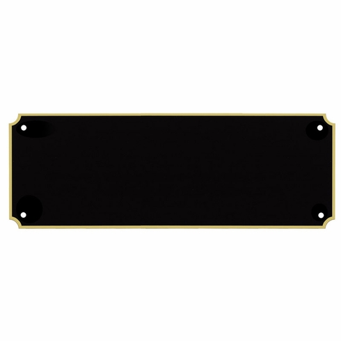 3 x 8 1/2 INCH BLACK BRASS PERPETUAL ENGRAVING PLATE