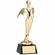 3 x 9-1/4 METAL FEMALE ACHIEVEMENT FIGURE TROPHY POLISHED GOLD FINISH