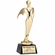 3 x 9-1/4 METAL FEMALE ACHIEVEMENT FIGURE TROPHY POLISHED GOLD FINISH