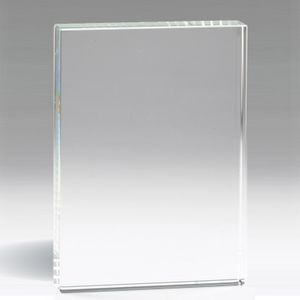 5 INCH CRYSTAL STANDING RECTANGULAR DESK BLOCK