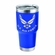 30 OZ DOUBLE WALLED STAINLESS STEEL LARGE BLUE TUMBLER LASER ENGRAVED WITH U.S. AIR FORCE LOGO