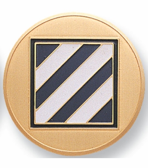 2 INCH 3RD INFANTRY DIVISION MEDALLION INSERT