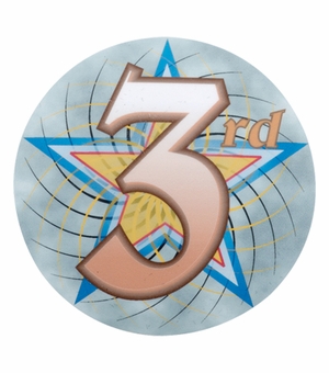 2 Inch in Diameter Round 3rd Place Mylar Insert