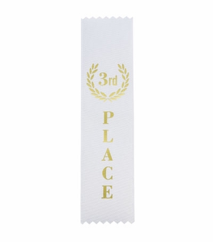 3RD PLACE WHITE SATIN RIBBON