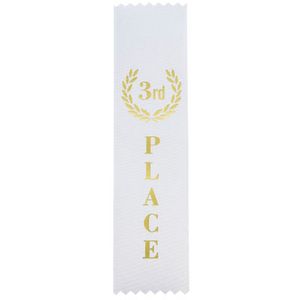 3RD PLACE WHITE SATIN RIBBON
