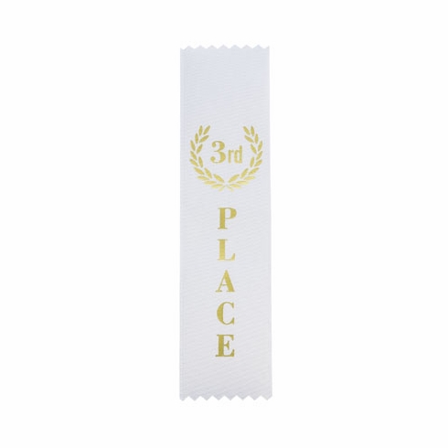 3RD PLACE WHITE SATIN RIBBON