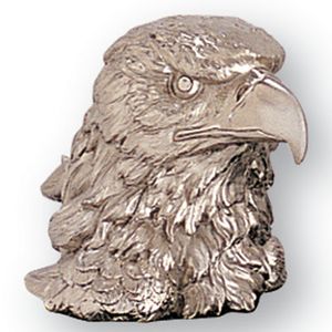 4-1/2 INCH BRIGHT SILVER EAGLE HEAD
