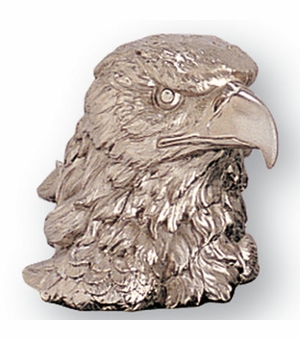 4-1/2 INCH BRIGHT SILVER EAGLE HEAD