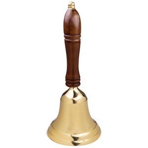 10-1/2 INCH HEIGHT SOLID BRASS SCHOOL BELL