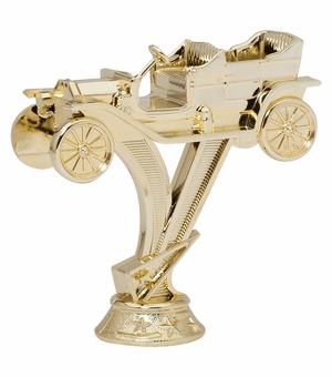 4-1/2 INCH GOLD PLASTIC ANTIQUE CAR TROPHY FIGURE