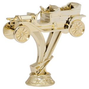 4-1/2 INCH GOLD PLASTIC ANTIQUE CAR TROPHY FIGURE