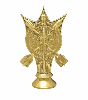 4-1/2 INCH GOLD PLASTIC DART THEME TROPHY FIGURE