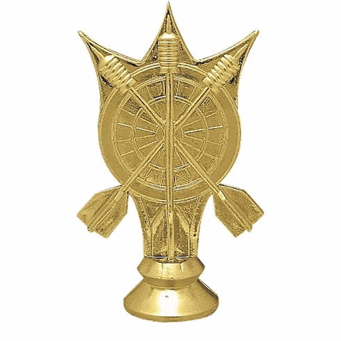 4-1/2 INCH GOLD PLASTIC DART THEME TROPHY FIGURE
