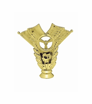 4-1/2 INCH GOLD PLASTIC RACING GENERAL TROPHY FIGURE