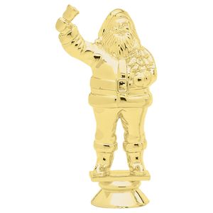 4-1/2 INCH GOLD PLASTIC SANTA TROPHY FIGURE