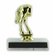 4-1/2 INCH HORSE REAR TROPHY ON WHITE PLASTIC BASE