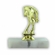 4-1/2 INCH HORSE REAR TROPHY ON WHITE PLASTIC BASE