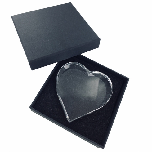 4-1/2 X 4-1/2 INCH OPTICAL CRYSTAL HEART 