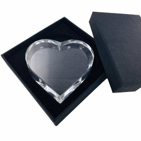 4-1/2 X 4-1/2 INCH OPTICAL CRYSTAL HEART 