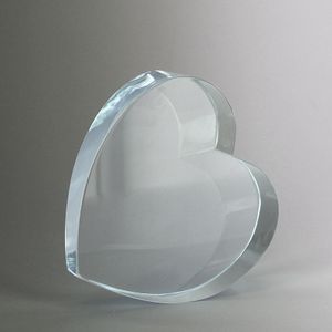 4-1/2 X 4-1/2 INCH OPTICAL CRYSTAL HEART 