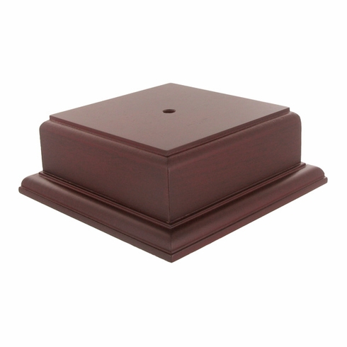 4-1/2 X 4-1/2 X 2-1/8 ROSEWOOD FINISH BASE FOR BOWL OR CUP