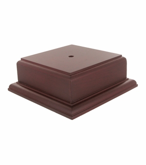 4-1/2 X 4-1/2 X 2-1/8 ROSEWOOD FINISH BASE FOR BOWL OR CUP