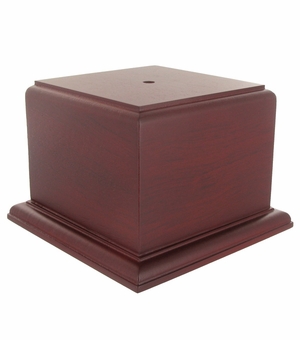 4-1/2 X 4-1/2  X 4-1/8 ROSEWOOD FINISH CUP OR BOWL BASE