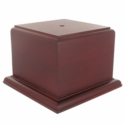 4-1/2 X 4-1/2  X 4-1/8 ROSEWOOD FINISH CUP OR BOWL BASE