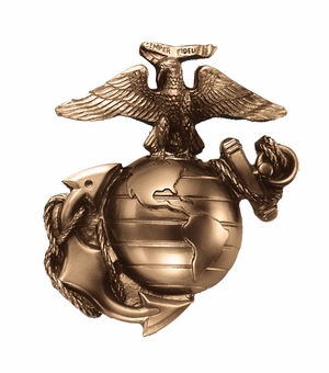 4-1/2 x 5-1/2" MARINE CORPS PLAQUE MOUNT DIE CAST 