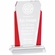 4-1/2 x 7 INCH OPTICAL CRYSTAL SLANTED TOWER WITH RED ACCENTED SIDE